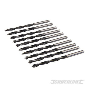 Silverline Lip and Spur Drill Bits 4mm 10pk - 257690 - 257690 - Silverline - Trade Counter Direct