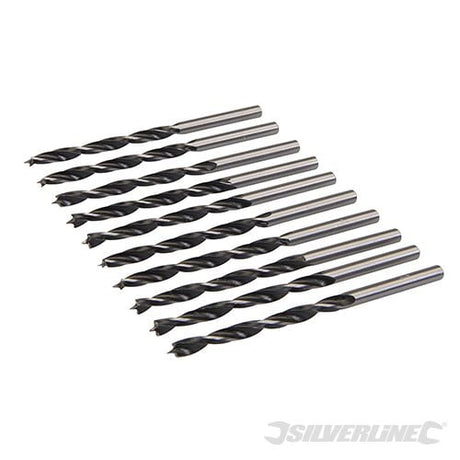Silverline Lip and Spur Drill Bits 4mm 10pk - 257690 - 257690 - Silverline - Trade Counter Direct