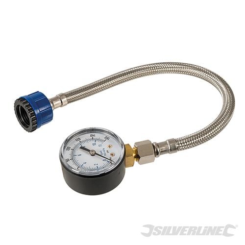 Silverline Mains Water Pressure Test Gauge 0 - 11bar (0 - 160psi) - 482913 - 482913 - Silverline - Trade Counter Direct