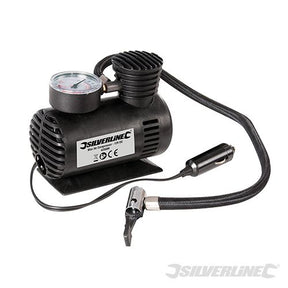 Silverline Mini Air Compressor 12V DC - 425689 - 425689 - Silverline - Trade Counter Direct