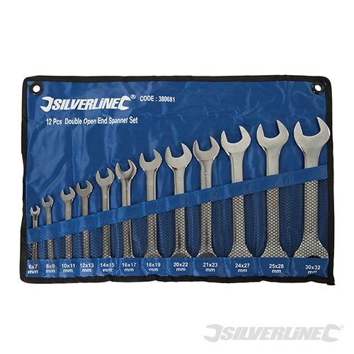 Silverline Open Ended Spanner Set 12pce 6 - 32mm - 380681 - 380681 - Silverline - Trade Counter Direct