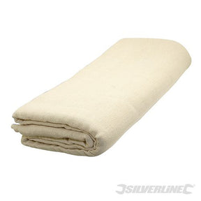 Silverline Poly Twill Dust Sheet 3.6 x 2.7m (12' x 9') Approx - 868803 - 868803 - Silverline - Trade Counter Direct