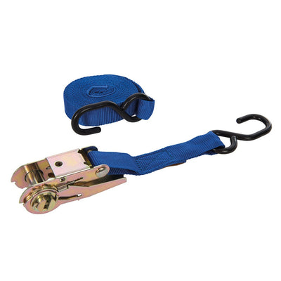 Silverline Ratchet Tie Down Strap S - Hook 4.5m x 25mm - Rated 250kg Capacity 500kg - MS21S - MS21S - Silverline - Trade Counter Direct