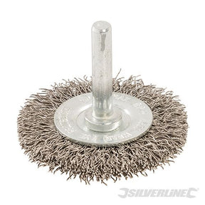 Silverline Rotary Steel Wire Wheel Brush 50mm - 571536 - 571536 - Silverline - Trade Counter Direct