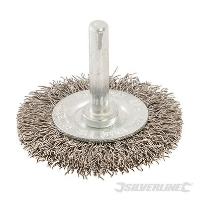 Silverline Rotary Steel Wire Wheel Brush 50mm - 571536 - 571536 - Silverline - Trade Counter Direct