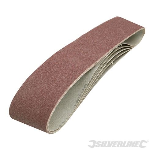 Silverline Sanding Belts 100 x 915mm 5pk 80 Grit - 186813 - 186813 - Silverline - Trade Counter Direct