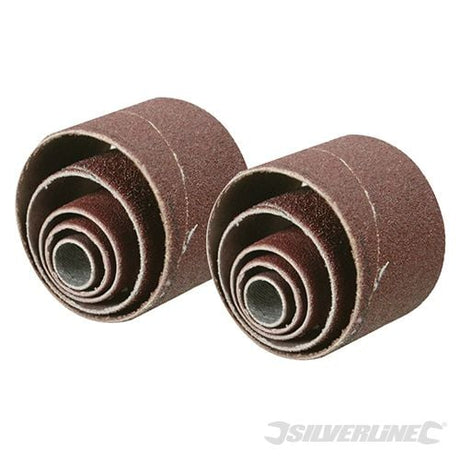Silverline Sanding Sleeves 10pce 80 Grit - 675076 - 675076 - Silverline - Trade Counter Direct