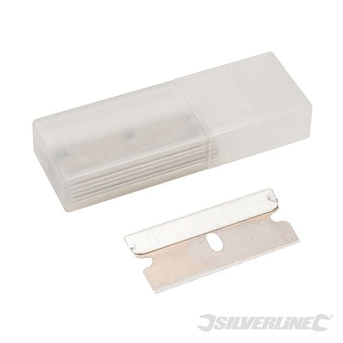 Silverline Single - Edge Razor Blades 10pk 38 x 19 x 0.25mm - 589248 - 589248 - Silverline - Trade Counter Direct