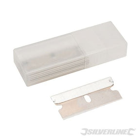 Silverline Single - Edge Razor Blades 10pk 38 x 19 x 0.25mm - 589248 - 589248 - Silverline - Trade Counter Direct