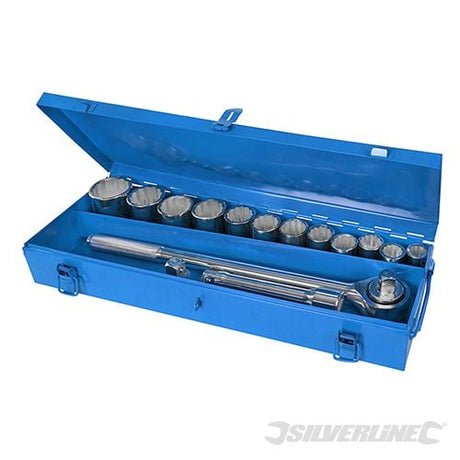 Silverline Socket Set 3/4" 15pce 15pce - 652142 - 652142 - Silverline - Trade Counter Direct