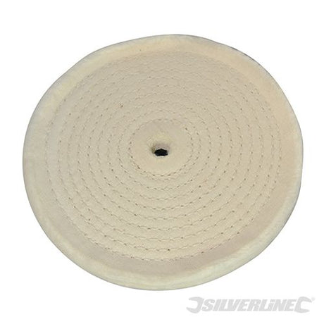 Silverline Spiral - Stitched Cotton Buffing Wheel 150mm - 105888 - 105888 - Silverline - Trade Counter Direct