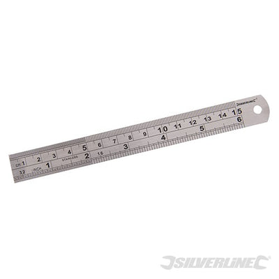 Silverline Steel Rule 150mm - MT65 - MT65 - Silverline - Trade Counter Direct