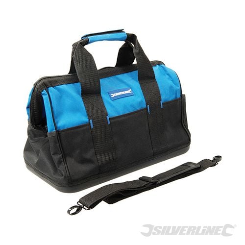Silverline Tool Bag Hard Base Wide Mouth 400 x 200 x 300mm - 268974 - 268974 - Silverline - Trade Counter Direct
