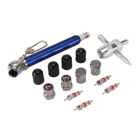 Silverline Tyre Valve Repair Kit 14pce - 10 - 50psi - 380568 - TS380568 - Silverline - Trade Counter Direct