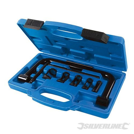 Silverline Valve Spring Compressor Tool Set 10pce 16 - 30mm - 494569 - 494569 - Silverline - Trade Counter Direct