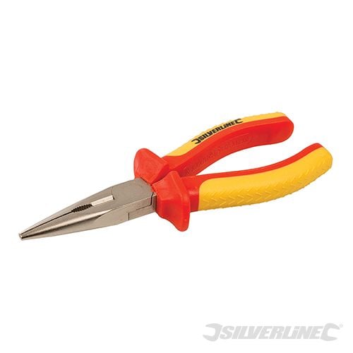 Silverline VDE Expert Long Nose Pliers 160mm - 633651 - 633651 - Silverline - Trade Counter Direct