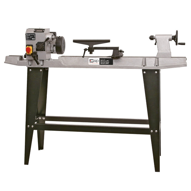SIP 12" x 36" Swivel Head Wood Lathe - SIP-01938 - SIP Tools UK - Trade Counter Direct