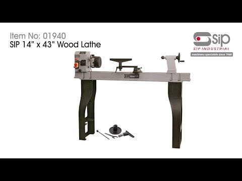 SIP 14" x 43" Swivel Head Wood Lathe - 01940 - SIP-01940 - SIP Tools UK - Trade Counter Direct