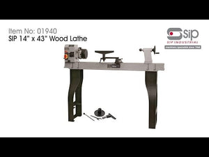 SIP 14" x 43" Swivel Head Wood Lathe - 01940 - SIP-01940 - SIP Tools UK - Trade Counter Direct