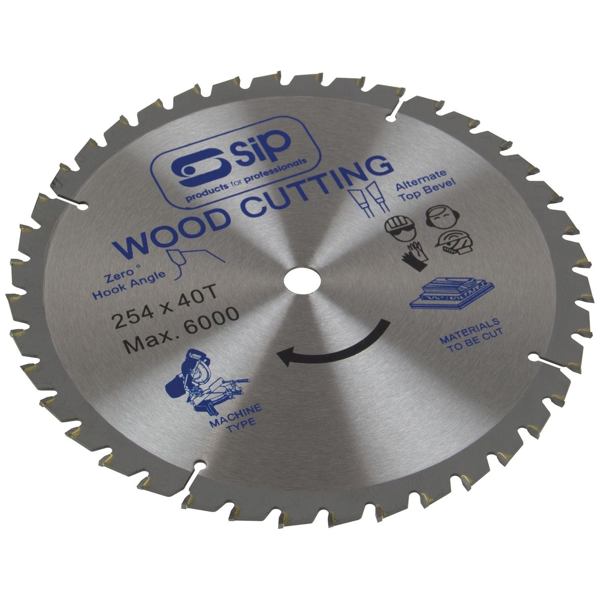 SIP 254mm x 25.4mm TCT 40T Circular Saw Blade - 06184 - SIP-06184 - SIP Tools UK - Trade Counter Direct