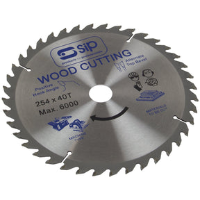 SIP 254mm x 30mm TCT 40T Circular Saw Blade - SIP-06128 - SIP Tools UK - Trade Counter Direct
