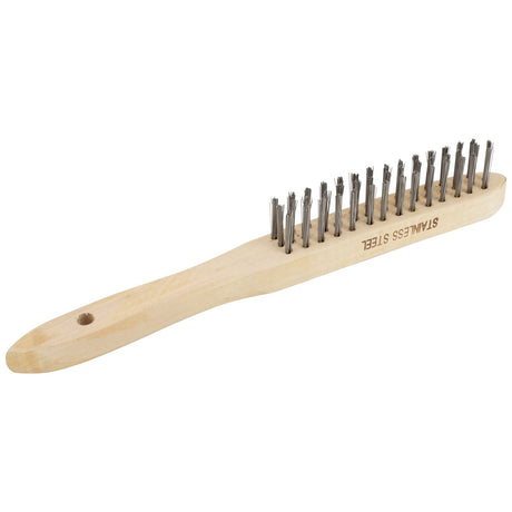 SIP 3-Row Stainless Steel Wire Brush - SIP-04169 - SIP Tools UK - Trade Counter Direct