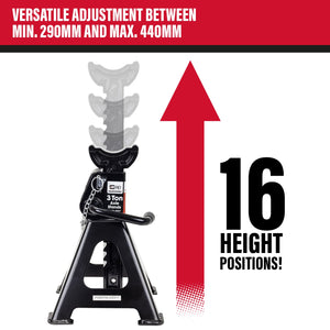 SIP 3 Ton Ratchet Jack Stands - SIP-03637 - SIP Tools UK - Trade Counter Direct