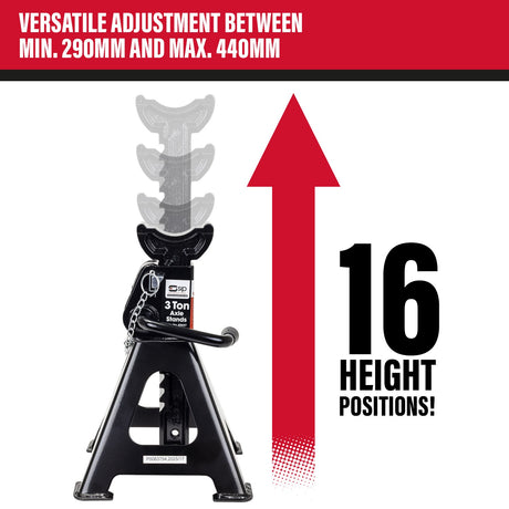 SIP 3 Ton Ratchet Jack Stands - SIP-03637 - SIP Tools UK - Trade Counter Direct