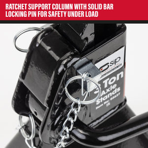 SIP 3 Ton Ratchet Jack Stands - SIP-03637 - SIP Tools UK - Trade Counter Direct
