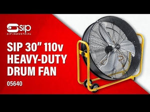 SIP 30" 110v Heavy - Duty Drum Fan - 05640 - SIP-05640 - SIP Tools UK - Trade Counter Direct
