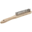 SIP 4 - Row Stainless Steel Wire Brush - 04171 - SIP-04171 - SIP Tools UK - Trade Counter Direct