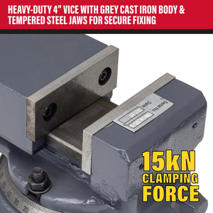SIP 4" Swivel Machine Vice - SIP-01728 - SIP Tools UK - Trade Counter Direct