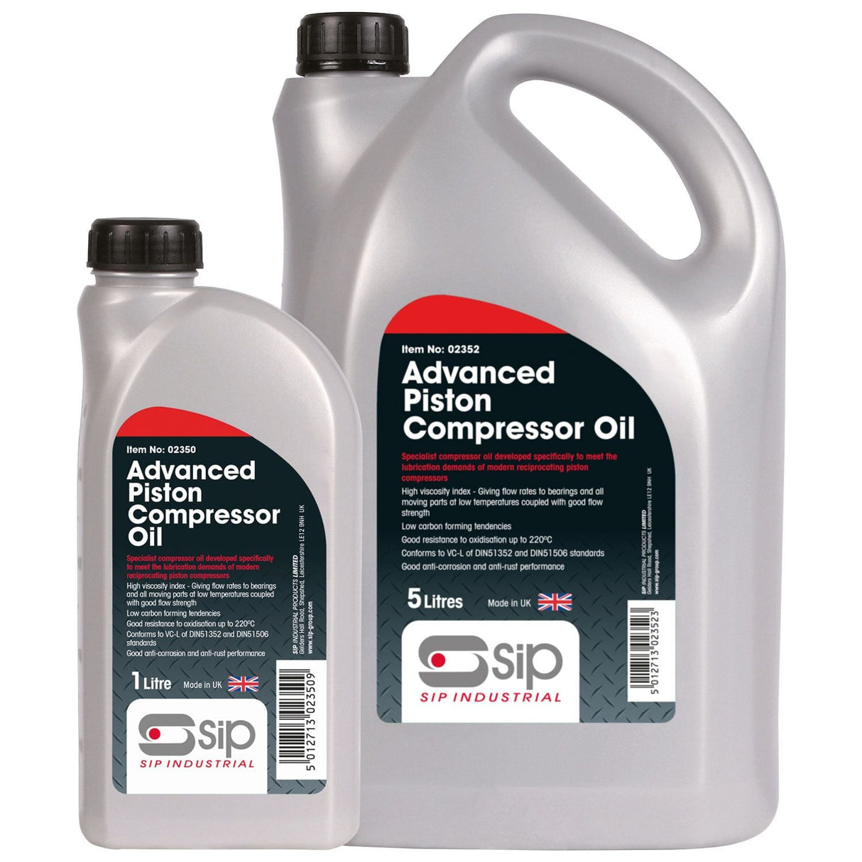 SIP 5ltr Advanced Compressor Oil - 02352 - SIP-02352 - SIP Tools UK - Trade Counter Direct