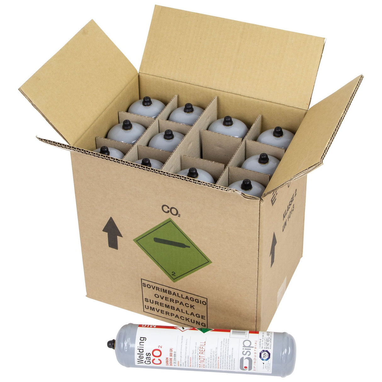 SIP 600g Disposable CO2 Gas Bottle - SIP-02654 - SIP Tools UK - Trade Counter Direct