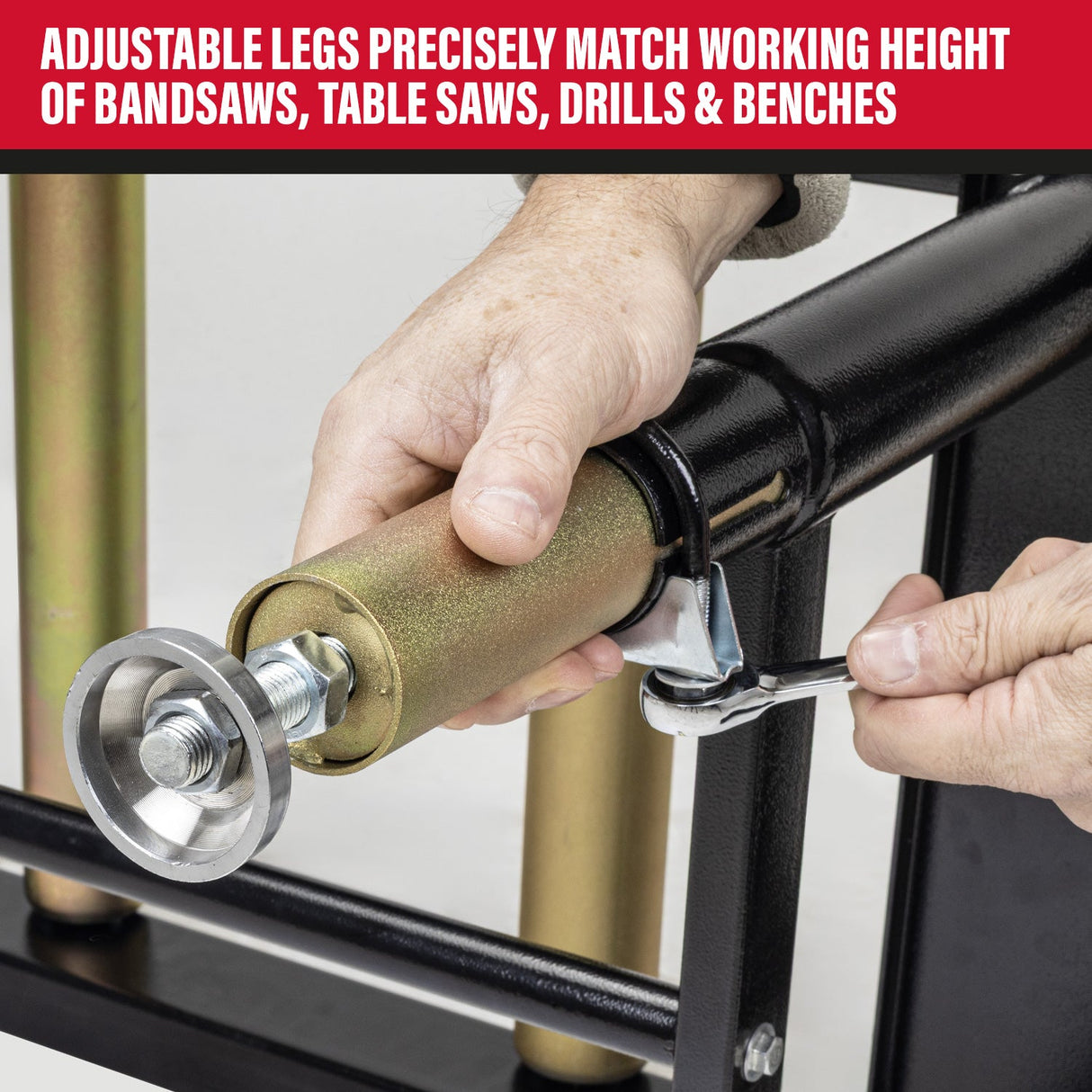 SIP Adjustable Roller Stand Table 1500mm x 400mm 400kg - SIP-01395 - SIP Tools UK - Trade Counter Direct