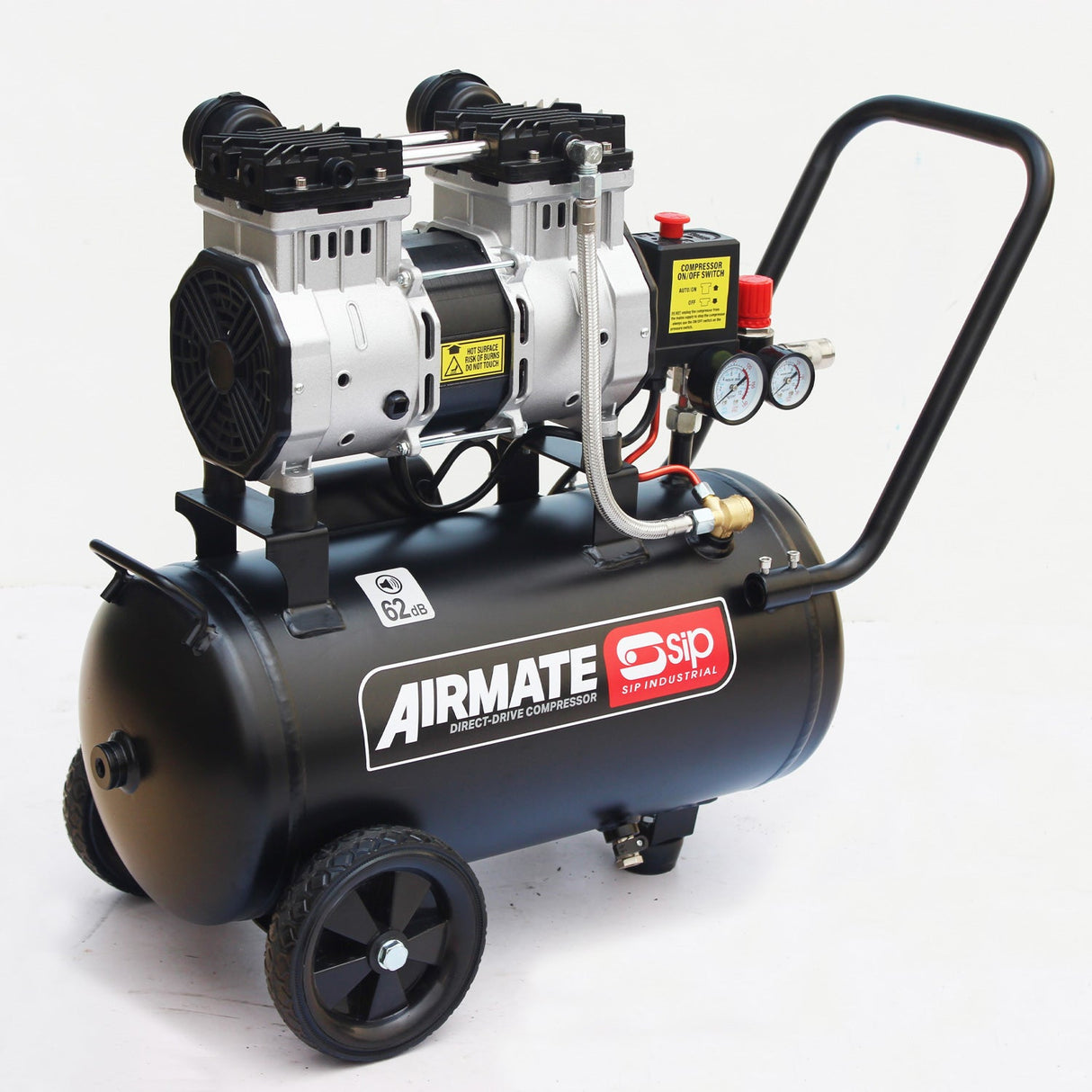 SIP DD 2hp 24ltr Low Noise Oil-Free Direct Drive Compressor - SIP-05478 - SIP Tools UK - Trade Counter Direct