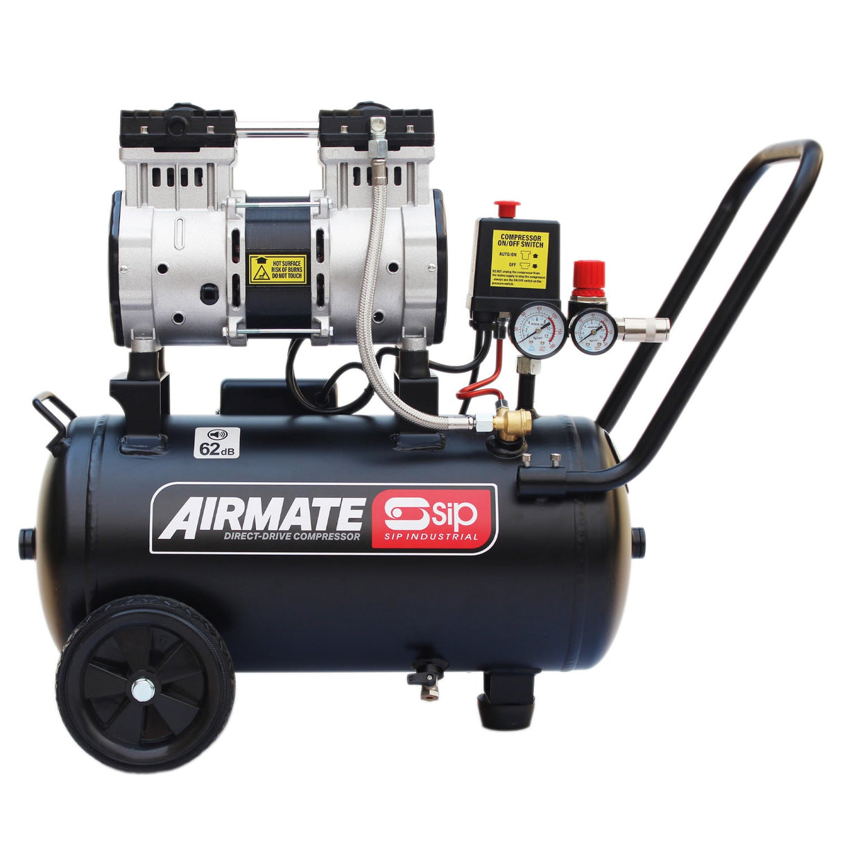 SIP DD 2hp 24ltr Low Noise Oil-Free Direct Drive Compressor - SIP-05478 - SIP Tools UK - Trade Counter Direct