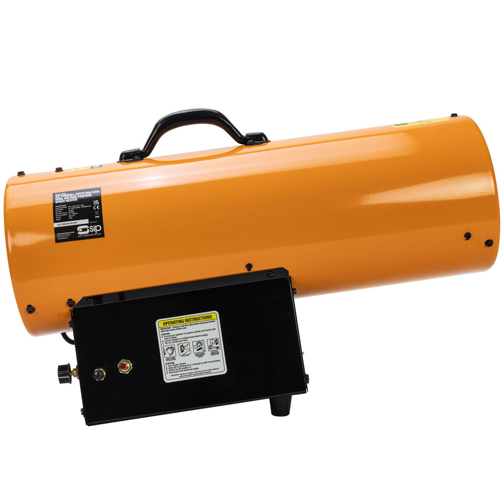 SIP FIREBALL DV170 110v/230v Dual Voltage Propane Space Heater - SIP-09233 - SIP Tools UK - Trade Counter Direct