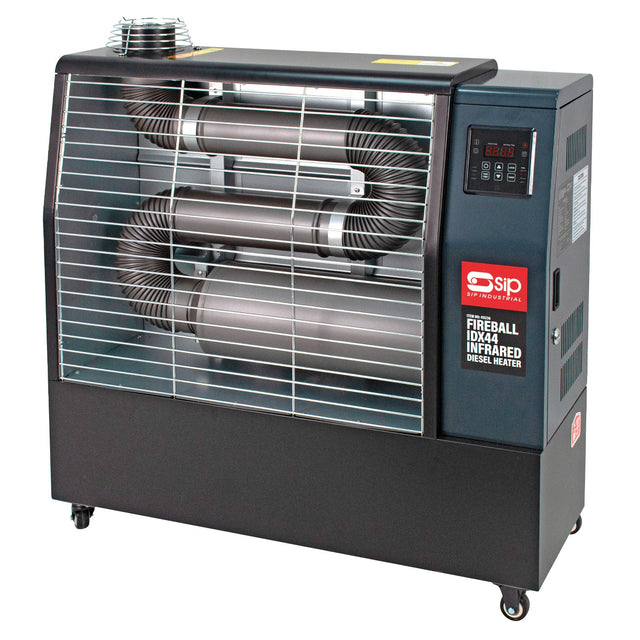 SIP FIREBALL IDX44 Industrial Infrared Diesel Heater with 3pc Flue Kit - SIP-09236A - SIP Tools UK - Trade Counter Direct