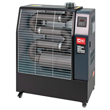 SIP FIREBALL IDX54 Industrial Infrared Diesel Heater with 3pc Flue Kit - SIP-09241A - SIP Tools UK - Trade Counter Direct