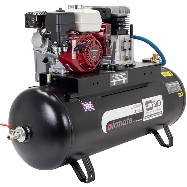 SIP ISHP5.5/150ES Industrial Petrol Compressor - 04451 - SIP-04451 - SIP Tools UK - Trade Counter Direct