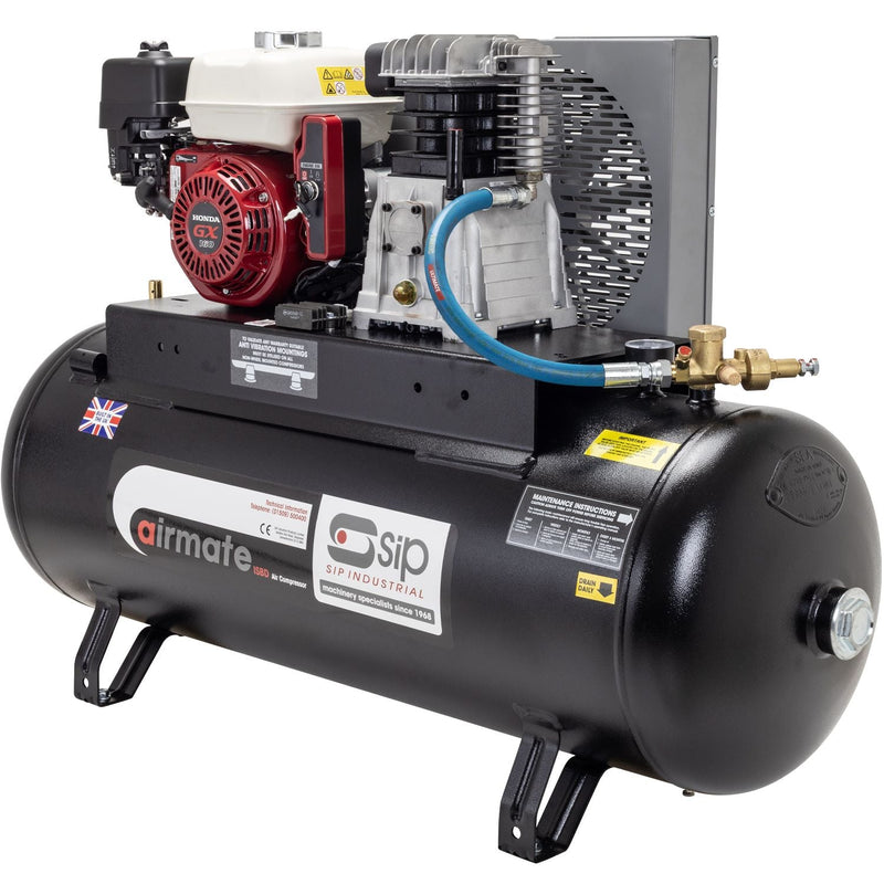 SIP ISHP5.5/150ES Industrial Petrol Compressor - 04451 - SIP-04451 - SIP Tools UK - Trade Counter Direct