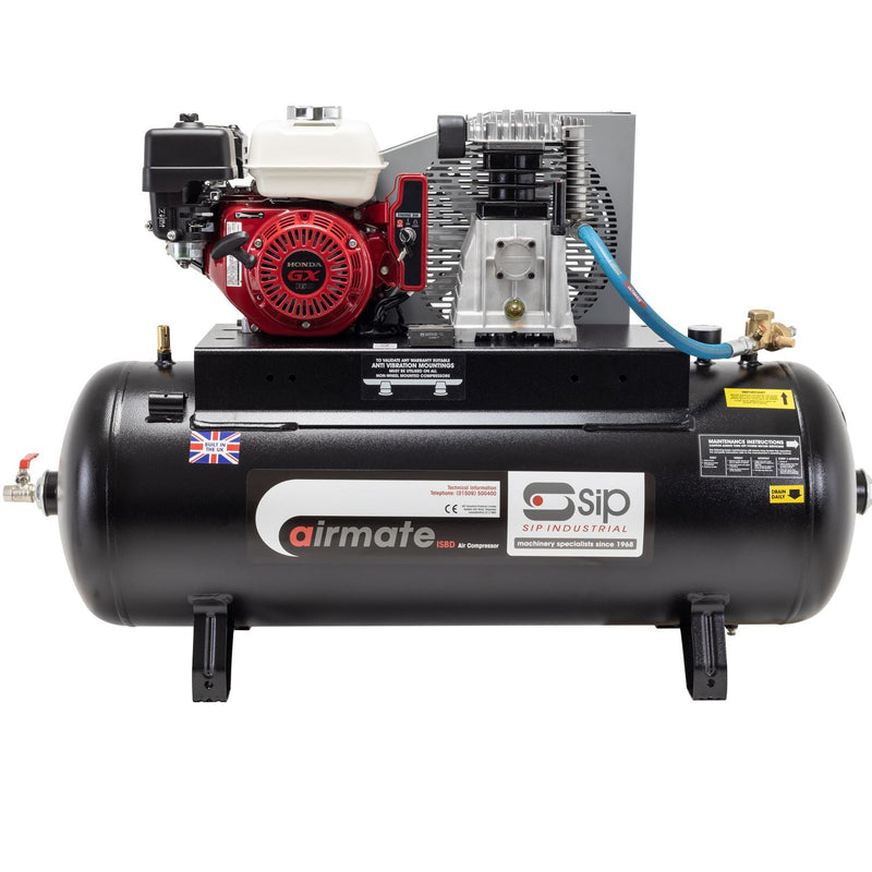 SIP ISHP5.5/150ES Industrial Petrol Compressor - 04451 - SIP-04451 - SIP Tools UK - Trade Counter Direct
