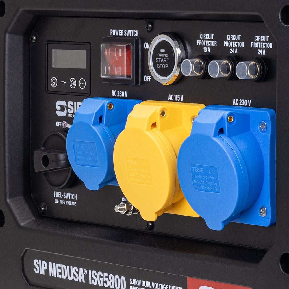 SIP MEDUSA® ISG5800 5.8kW Dual Voltage Digital Inverter Generator - SIP-25404 - SIP Tools UK - Trade Counter Direct