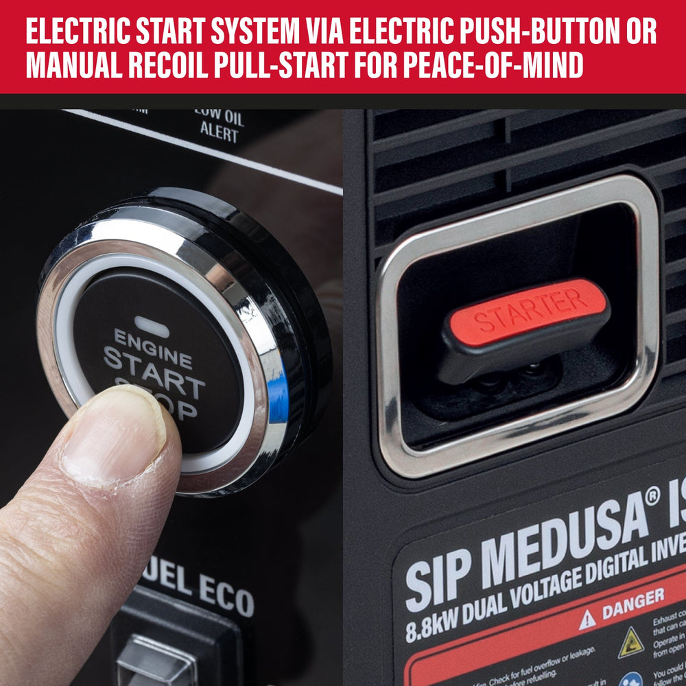 SIP MEDUSA® ISG8800 8.8kW Dual Voltage Digital Inverter Generator - SIP-25405 - SIP Tools UK - Trade Counter Direct