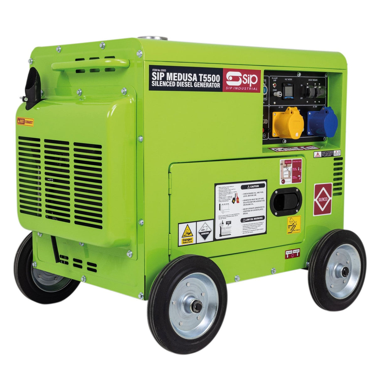 SIP MEDUSA T5500 Silenced Diesel Generator - SIP-25153 - SIP Tools UK - Trade Counter Direct