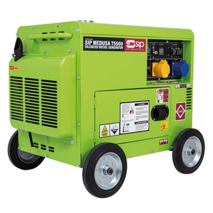 SIP MEDUSA T5500 Silenced Diesel Generator - SIP-25153 - SIP Tools UK - Trade Counter Direct
