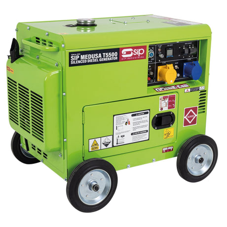 SIP MEDUSA T5500 Silenced Diesel Generator - SIP-25153 - SIP Tools UK - Trade Counter Direct