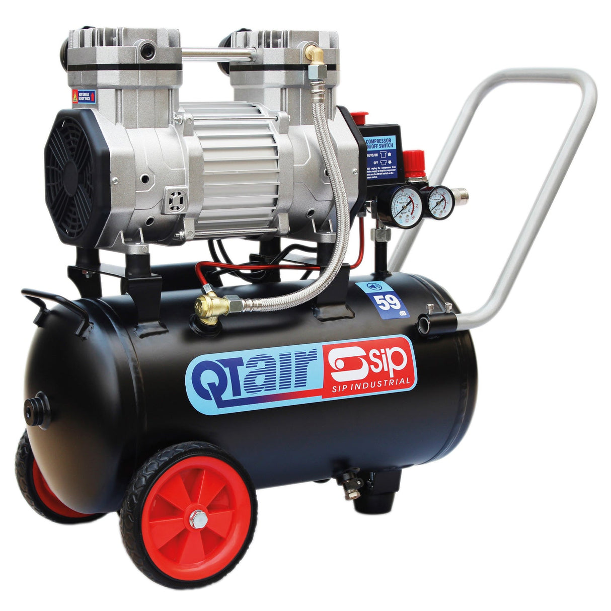 SIP QT AIR DD 1.5hp 24ltr Ultra Low Noise Oil-Free Direct Drive Compressor - SIP-05491 - SIP Tools UK - Trade Counter Direct