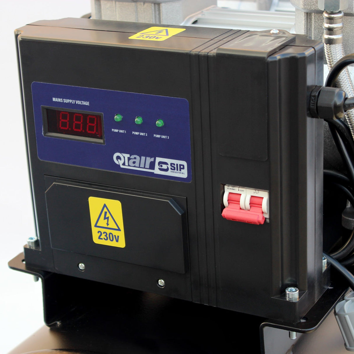 SIP QT AIR DD 4.5hp 150ltr Ultra Low Noise Compressor & Hose Reel Package - SIP-05497AHR15 - SIP Tools UK - Trade Counter Direct